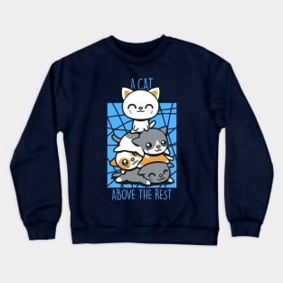 Cute Funny Kawaii Cats Bonding Funny Saying Gift For Cat Lovers Crewneck Sweatshirt